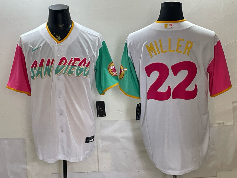 Men San Diego Padres #22 Miller white Nike 2026 MLB Jersey 0528001